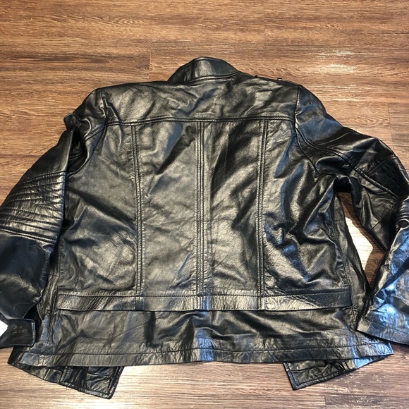 Jackets & Coats Decrum Real Leather Black Zip On Jacket New Poshmark